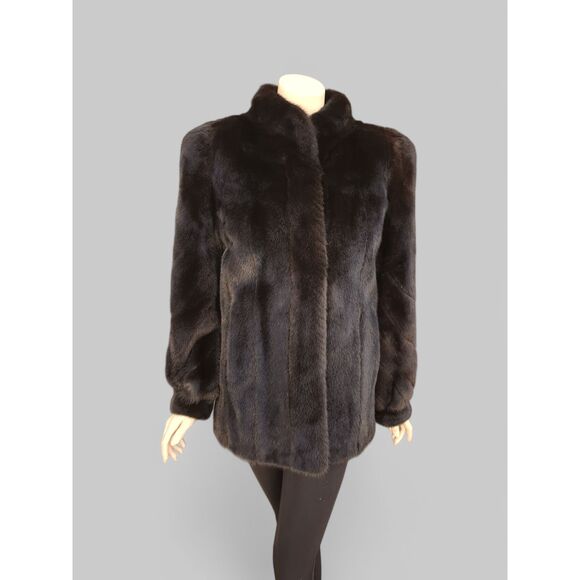 Vintage Dark Brown Mink Jacket -Medium/Large - Picture 1 of 8